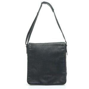 Coach Vintage Messenger Bag Leather Satchel 12x13x3 Black/Silver